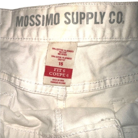 Vintage Mossimo juniors size 15 white denim Bermuda shorts .NWOT.‎ Circa 2014 - Picture 2 of 7